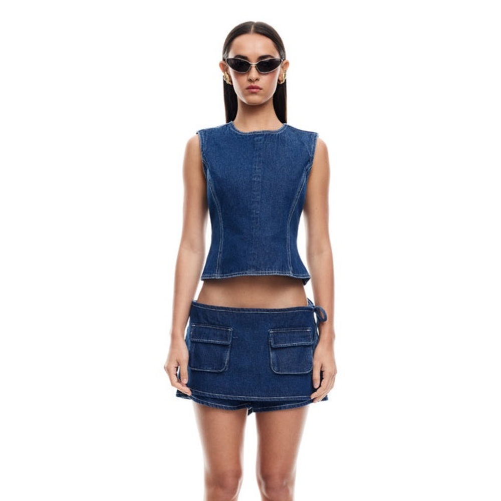 Lioness COUNTRYSIDE TOP | BLUE DENIM C38